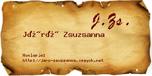Járó Zsuzsanna névjegykártya