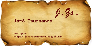 Járó Zsuzsanna névjegykártya