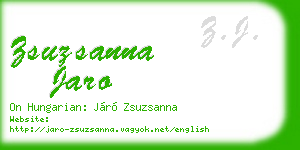 zsuzsanna jaro business card